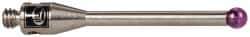 Renishaw - 0.0787 Inch Ball Diameter, Stainless Steel Stem, M2 Thread, Ruby Point Ball Tip CMM Stylus - 0.5512 Inch Working Length, 0.05 Inch Stem Diameter, 0.7874 Inch Overall Length - Americas Industrial Supply