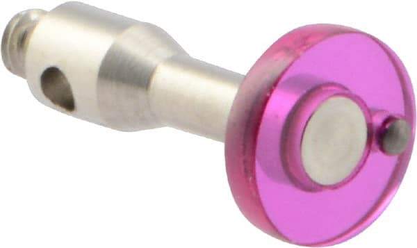 Renishaw - 0.24 Inch Ball Diameter, Stainless Steel Stem, M2 Thread, Ruby Point Disc Tip CMM Stylus - 1.2 mm Working Length, 0.0787 Inch Stem Diameter, 10 mm Overall Length - Americas Industrial Supply