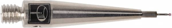 Renishaw - 0.0197 Inch Ball Diameter, Carbide Stem, M3 Thread, Ruby Point Ball Tip CMM Stylus - 0.0787 Inch Working Length, 0.02 Inch Stem Diameter, 0.8268 Inch Overall Length - Americas Industrial Supply