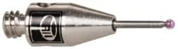 Renishaw - 0.0276 Inch Ball Diameter, Carbide Stem, M2 Thread, Ruby Point Ball Tip CMM Stylus - 0.1575 Inch Working Length, 0.0197 Inch Stem Diameter, 0.3937 Inch Overall Length - Americas Industrial Supply