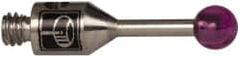 Renishaw - 0.0984 Inch Ball Diameter, Stainless Steel Stem, M2 Thread, Ruby Point Ball Tip CMM Stylus - 0.2559 Inch Working Length, 0.0394 Inch Stem Diameter, 0.3937 Inch Overall Length - Americas Industrial Supply