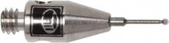 Renishaw - 0.0197 Inch Ball Diameter, Carbide Stem, M2 Thread, Ruby Point Ball Tip CMM Stylus - 0.1181 Inch Working Length, 0.02 Inch Stem Diameter, 0.3937 Inch Overall Length - Americas Industrial Supply