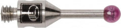 Renishaw - 0.0787 Inch Ball Diameter, Stainless Steel Stem, M2 Thread, Ruby Point Ball Tip CMM Stylus - 0.2362 Inch Working Length, 0.0394 Inch Stem Diameter, 0.3937 Inch Overall Length - Americas Industrial Supply