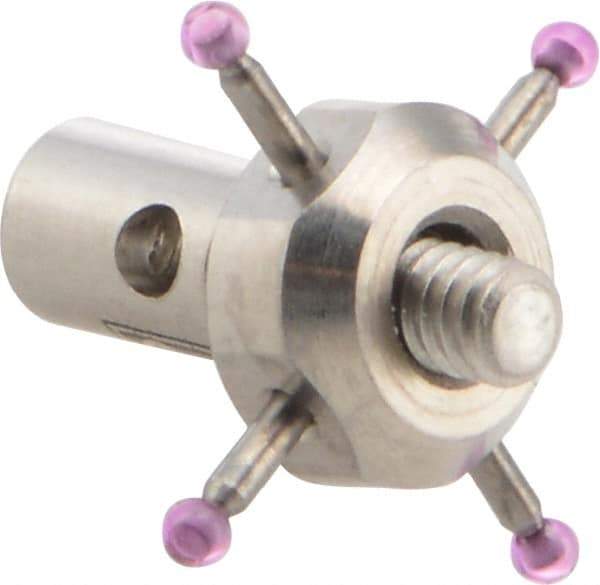 Renishaw - 0.04 Inch Ball Diameter, Carbide Stem, M2 Thread, Ruby Point Ball Tip CMM Stylus - 0.028 Inch Stem Diameter, 7.5 mm Overall Length - Americas Industrial Supply