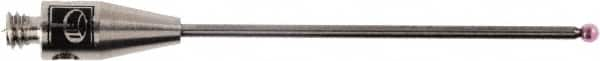 Renishaw - 0.0394 Inch Ball Diameter, Carbide Stem, M2 Thread, Ruby Point Ball Tip CMM Stylus - 0.8071 Inch Working Length, 0.028 Inch Stem Diameter, 1.0827 Inch Overall Length - Americas Industrial Supply