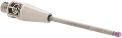 Renishaw - 0.0394 Inch Ball Diameter, Carbide Stem, M2 Thread, Ruby Point Ball Tip CMM Stylus - 1/2 Inch Working Length, 0.04 Inch Stem Diameter, 0.7874 Inch Overall Length - Americas Industrial Supply