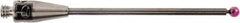 Renishaw - 0.0591 Inch Ball Diameter, Carbide Stem, M2 Thread, Ruby Point Ball Tip CMM Stylus - 0.8858 Inch Working Length, 0.0394 Inch Stem Diameter, 1.1811 Inch Overall Length - Americas Industrial Supply