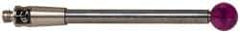 Renishaw - 0.1575 Inch Ball Diameter, Carbide Stem, M2 Thread, Ruby Point Ball Tip CMM Stylus - 1.1811 Inch Working Length, 0.0787 Inch Stem Diameter, 1.1811 Inch Overall Length - Americas Industrial Supply