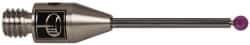 Renishaw - 0.0591 Inch Ball Diameter, Carbide Stem, M3 Thread, Ruby Point Ball Tip CMM Stylus - 1/2 Inch Working Length, 0.0394 Inch Stem Diameter, 0.7874 Inch Overall Length - Americas Industrial Supply