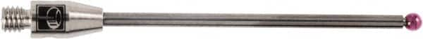 Renishaw - 0.0787 Inch Ball Diameter, Carbide Stem, M3 Thread, Ruby Point Ball Tip CMM Stylus - 1.2795 Inch Working Length, 0.0591 Inch Stem Diameter, 1.5748 Inch Overall Length - Americas Industrial Supply