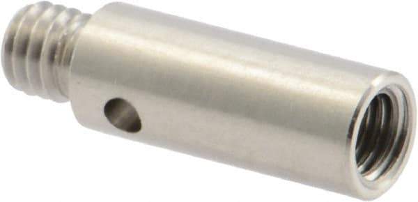 Renishaw - M3 Female and Male Connection, 0.1575 Inch Stem Diameter, Stainless Steel, CMM Stylus Extension - 0.3937 Inch Overall Length, For Use with M3 Threaded Stylus Range - Americas Industrial Supply