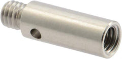 Renishaw - M3 Female and Male Connection, 0.1575 Inch Stem Diameter, Stainless Steel, CMM Stylus Extension - 0.3937 Inch Overall Length, For Use with M3 Threaded Stylus Range - Americas Industrial Supply