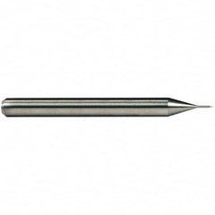 M.A. Ford - 0.1mm, 130° Point, Solid Carbide Micro Drill Bit - 1-1/2" OAL, 1.7mm Flute Length, 3.175mm Shank Diam, Series 302 - Americas Industrial Supply