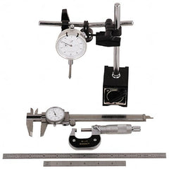 Value Collection - 6 Piece, Machinist Caliper and Micrometer Tool Kit - Americas Industrial Supply
