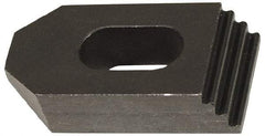 Jergens - 1/2" Stud, Low Carbon Steel, Plain Strap Clamp - 2" Travel, 6" OAL x 1-1/4" Wide x 7/8" High, Black Oxide Finish, Tapered Nose - Americas Industrial Supply