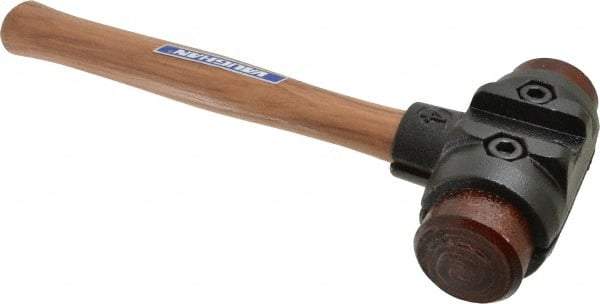 Vaughan Bushnell - 4-1/2 Lb Head 2" Face Rawhide Rawhide Split Head Hammer - Wood Handle - Americas Industrial Supply