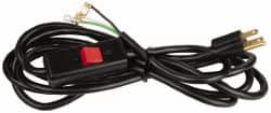 Gast - 1/3 HP Power Cord Assembly with Switch - 10 Ft. Long, 115-1 Voltage - Americas Industrial Supply