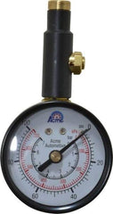 Acme - 0 to 100 psi Dial Straight Tire Pressure Gauge - Closed Check - Americas Industrial Supply