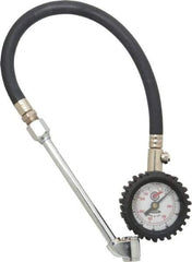 Acme - 0 to 160 psi Dial Dual Tire Pressure Gauge - Closed Check, 12' Hose Length - Americas Industrial Supply