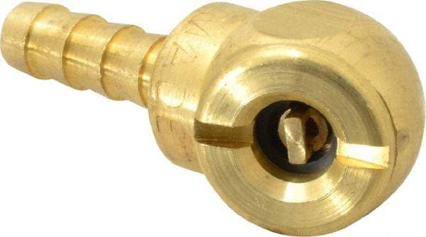 Acme - Open Check Brass Air Chuck - Ball Foot Chuck, 1/4 Barbed - Americas Industrial Supply