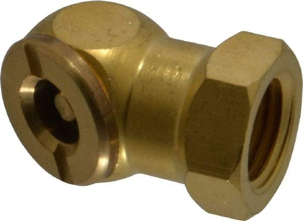 Acme - Closed Check Brass Air Chuck - Ball Foot Chuck, 1/4 FPT - Americas Industrial Supply