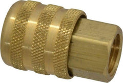 Acme - Closed Check Brass Air Chuck - Lock On Chuck, 1/4 FPT - Americas Industrial Supply