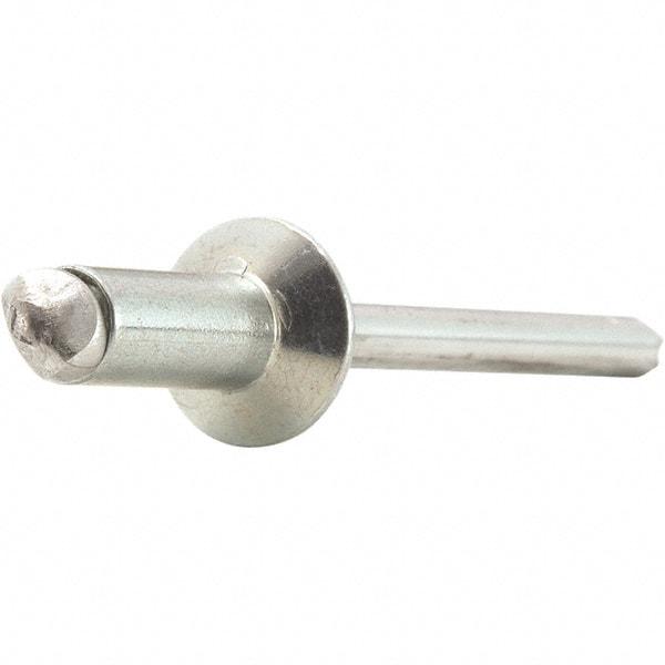 STANLEY Engineered Fastening - Size 6 Countersunk Head Steel Open End Blind Rivet - Steel Mandrel, 0.126" to 1/4" Grip, 3/16" Head Diam, 0.192" to 0.196" Hole Diam, 0.116" Body Diam - Americas Industrial Supply