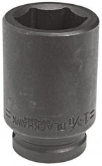 Blackhawk by Proto - 3/4" Drive 1-1/8" Deep Impact Socket - 6 Points, 3-1/4" OAL - Americas Industrial Supply