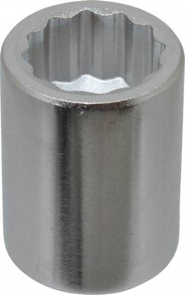 Blackhawk by Proto - 1", 3/4" Drive, Standard Hand Socket - 12 Points, 2" OAL, Chrome Finish - Americas Industrial Supply