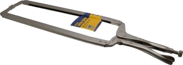 Irwin - 24" OAL C-Clamp Locking Pliers - 15-1/2" Jaw Depth, 12-1/2" Jaw Opening - Americas Industrial Supply
