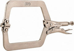 Irwin - 9" OAL C-Clamp Locking Pliers - 4-3/4" Jaw Depth, 4-1/2" Jaw Opening - Americas Industrial Supply