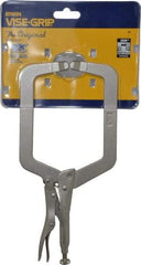 Irwin - 9" OAL C-Clamp Locking Pliers - 4-3/4" Jaw Depth, 4-1/2" Jaw Opening - Americas Industrial Supply
