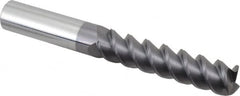 Accupro - 3/4", 3-1/4" LOC, 3/4" Shank Diam, 6" OAL, 3 Flute, Solid Carbide Square End Mill - Single End, AlTiN Finish, Spiral Flute, 60° Helix, Centercutting, Right Hand Cut, Right Hand Flute - Americas Industrial Supply
