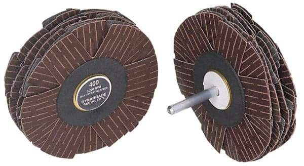 Dynabrade - 4" Diam 320 Grit Coated Sanding Star - Extra Fine Grade, Spindle Mount - Americas Industrial Supply