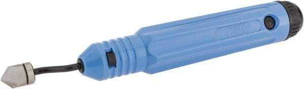 Noga - 2 Piece High Speed Steel Blade Hand Deburring Tool Set - RD10.4 Blades, For Holes, External Shaft - Americas Industrial Supply