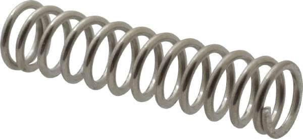 Gardner Spring - 0.3" OD, 0.038" Wire, 1-1/4" Free Length, Precision Compression Spring - 16 Lb Spring Rating, Stainless Steel - Americas Industrial Supply