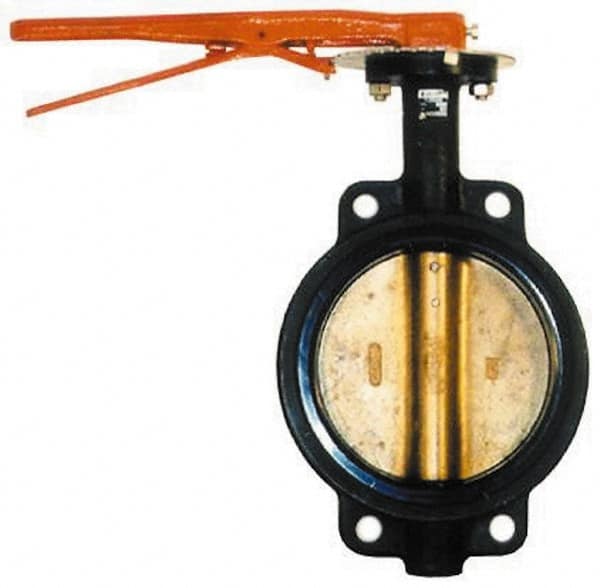 Legend Valve - 8" Pipe, Wafer Butterfly Valve - Lever Handle, Cast Iron Body, Buna-N Seat, 200 WOG, Aluminum Bronze Disc, Stainless Steel Stem - Americas Industrial Supply