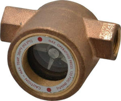 Dwyer - 3/8 Inch, Bronze Body Sight Flow Indicator - 125 Max psi, 3 Inch Overall Length, 200°F - Americas Industrial Supply