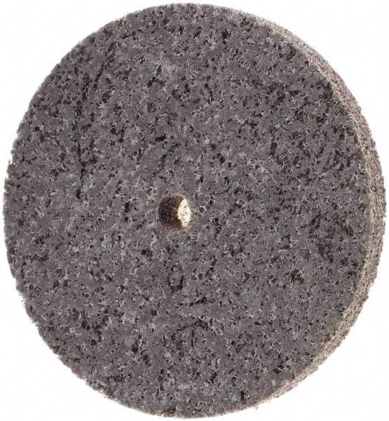 Standard Abrasives - 3" Diam, 1/4" Face Width, 1/4" Center Hole, Medium Grade, Aluminum Oxide Deburring Wheel - Unitized, Extra Hard Grade - Americas Industrial Supply