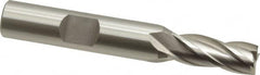 OSG - 5/16", 3/4" LOC, 3/8" Shank Diam, 2-1/2" OAL, 4 Flute, Vanadium High Speed Steel Square End Mill - Single End, Uncoated, Spiral Flute, 30° Helix, Centercutting, Right Hand Cut, Right Hand Flute, Series 574 - Americas Industrial Supply