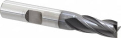 OSG - 11/32", 3/4" LOC, 3/8" Shank Diam, 2-1/2" OAL, 4 Flute, Vanadium High Speed Steel Square End Mill - Single End, TiCN Finish, Spiral Flute, 30° Helix, Centercutting, Right Hand Cut, Right Hand Flute, Series 574 - Americas Industrial Supply