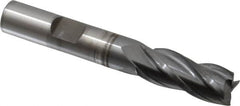 OSG - 13/32", 1" LOC, 3/8" Shank Diam, 2-11/16" OAL, 4 Flute, Vanadium High Speed Steel Square End Mill - Single End, TiCN Finish, Spiral Flute, 30° Helix, Centercutting, Right Hand Cut, Right Hand Flute, Series 574 - Americas Industrial Supply