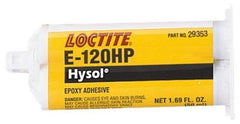 Loctite - 50 mL Cartridge Two Part Epoxy - 120 min Working Time, 4,800 psi Shear Strength, Series E-120HP - Americas Industrial Supply