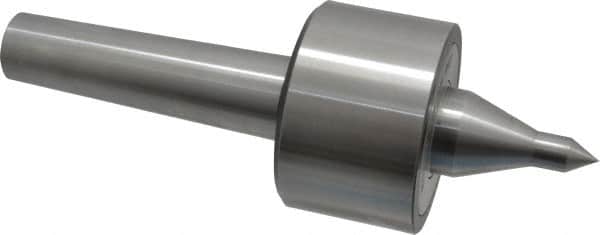 Riten - MT4 Taper Shank, 3" Head Diam 6,000 Lb Capacity Live Center - 4,000 Max RPM, 1-31/32" Head Length, 1/2" Point Diam, 2.2188" Point Len, 1,100 Lb Max Workpc, 8-5/8" OAL, 13/16" Long Tip, Long Point - Americas Industrial Supply