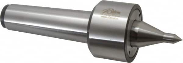 Riten - MT5 Taper Shank, 3-1/16" Head Diam 9,000 Lb Capacity Live Center - 5,000 Max RPM, 2-3/32" Head Length, 1/2" Point Diam, 2-1/2" Point Len, 1,100 Lb Max Workpc, 11-3/8" OAL, 15/16" Long Tip, Long Point - Americas Industrial Supply