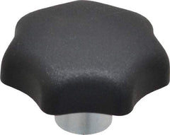 KIPP - 40mm Head Diam, 7 Point Lobed Knob - M8x1.25 Hole, Thermoplastic, Black - Americas Industrial Supply