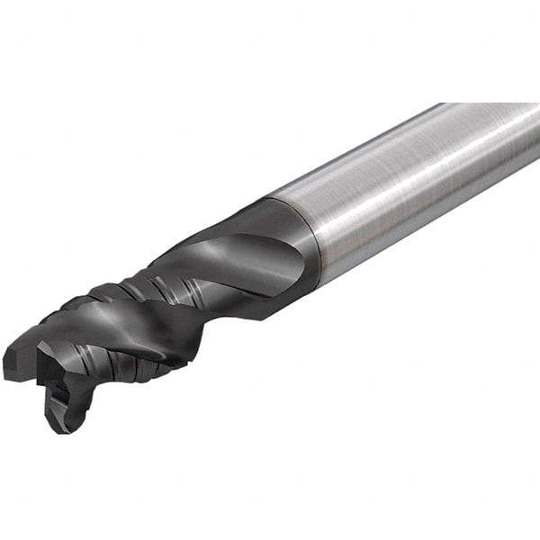 Iscar - 5/8" Diam, 1-1/4" LOC, 3 Flute Solid Carbide 45° Corner Chamfer Roughing End Mill - TiAlN Finish, 3-1/2" OAL, 5/8" Shank Diam, Single End, Extended Reach, 38° Helix - Americas Industrial Supply