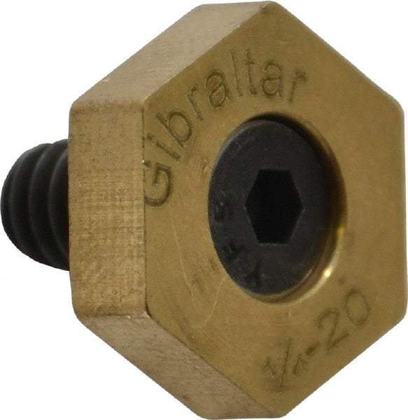 Gibraltar - 5/8" Hex, 1/4-20 Stud Thread, Symmetrical Hex Clamp - 0.11" Hex Height, 15/32" Thread Length, 10 Clamps - Americas Industrial Supply