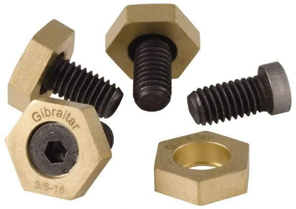 Gibraltar - 5/8-11, 1-1/4" Long, Steel, Cam Clamp Screw - 1-3/16" Hex, Use with Gibraltar Fixture Clamp 00642645 - Americas Industrial Supply