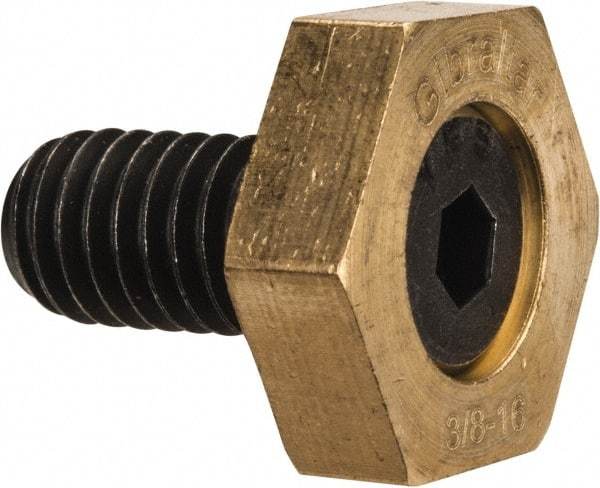 Gibraltar - 13/16" Hex, 3/8-16 Stud Thread, Symmetrical Hex Clamp - 0.11" Hex Height, 23/32" Thread Length, 10 Clamps - Americas Industrial Supply